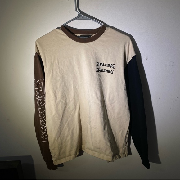 ZARA SPALDING beige, black and brown long sleeve tee - Picture 3 of 7